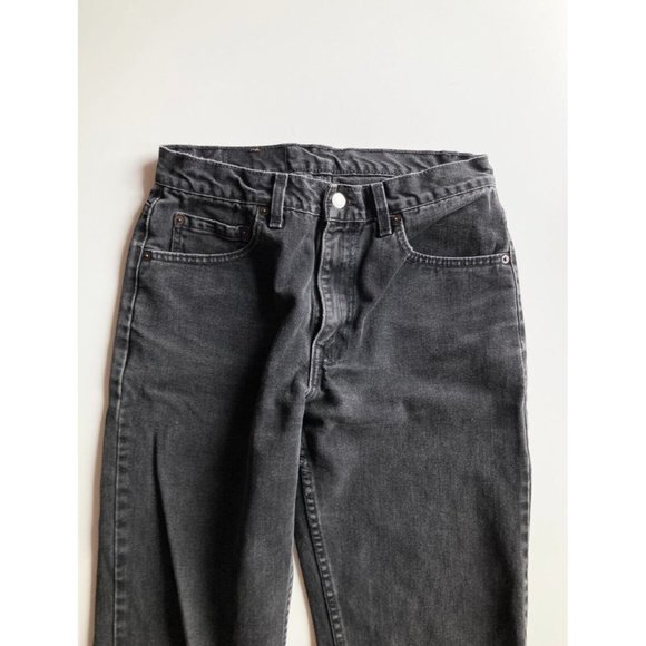 Men's Vintage 2000's LEVI'S 516 Faded Black Slim Fit Straight Leg Jeans, Size 33 - Picture 3 of 13